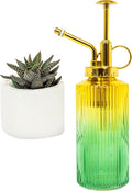 Useful Co. Yellow & Green Glass Plant Mister for inside, Mister for Plants, Plant Sprayer Mister, Decorative Plant Mister Spray Bottle with Adjustable Nozzle for indoor plants (230ml/ 7.8oz)