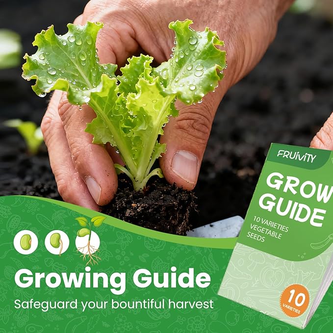 10 Heirloom Seeds Variety Pack - 3200+ Seeds for Planting Vegetables, Indoor Outdoor Garden Seed Starter Kit, Easter Unique Gift for Mother, Women, Mom, Friend, Her