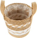 Basket Houseplant Pots Pots for Indoor Plants Indoor Rattan Seagrass Baskets for Storage Wood Seagrass Container Decorate