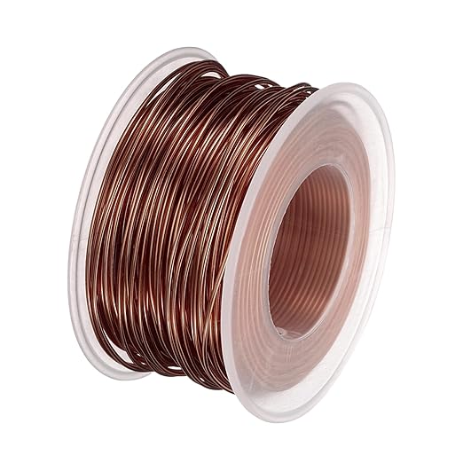 HARFINGTON Bonsai Wire Anodized Aluminum Training Wire Roll 1mm/18 Gauge 98ft Length Bendable Bonsai Tree Wire for Garden, Horticulture, Landscape, Planting, Copper