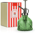 T4U Glass Plant Mister 200ML, Vintage Spray Bottle with Top Pump, Fine Mist Garden Flower Sprayer Small Decorative Spritzer Watering Can Gift for Indoor Outdoor Succulent House Plant (Green)