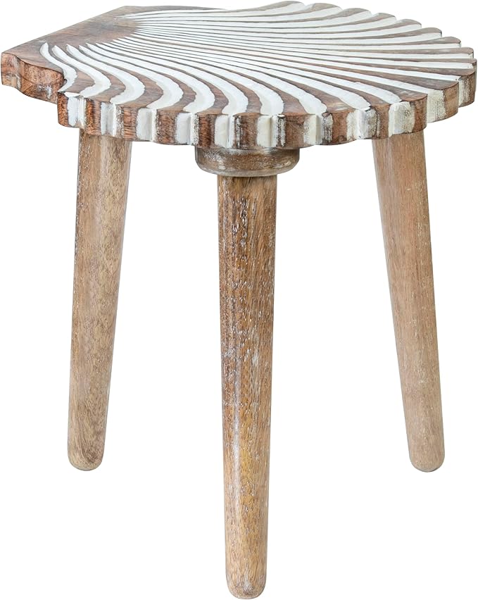 Crocon Side Table - Small End Table for Living Room, Bedroom, Office, Patio, Nightstand, Coffee Table, Wood Stool for Plants, 11.7x12.5 Inch