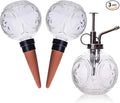 3 PCS Plant Watering Globes and Glass Watering Can Self Watering Globes Glass Spray Bottles for Indoor & Outdoor Plant,Hand-Blown Glass,Automatic Watering Device