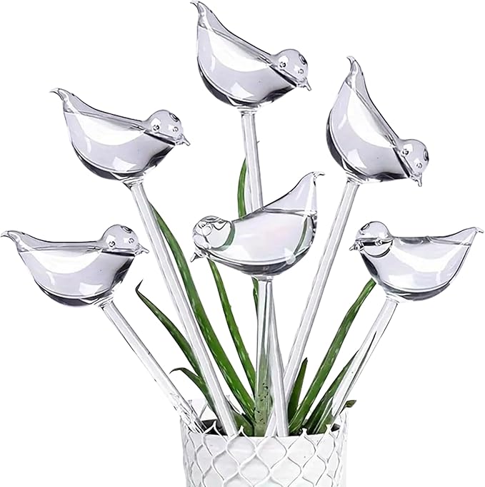 6 Small Handmade Bulbs PottedPlants Water Home Indoor-Outdoor GardenPatio Hanging Flower Spikes DecorationAutomatic Irrigation System (not Glass)