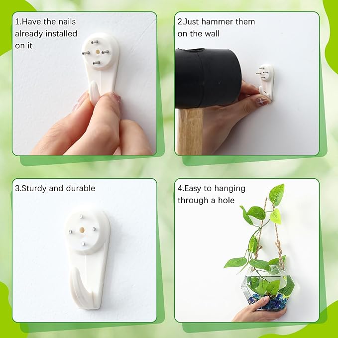 6 Pcs Wall Hanging Planter Glass Plant Pot Water Terrarium Containers Wall Vases for Flowers Air Hydroponic Propagation Glass Plant Holder Home Room Window Office(Hexagon)