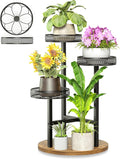 Black Stand Plants, 3-Tier Metal Plant Stands for Outdoor Indoor Plants,Heavy Duty Flower Pot Stands for Multiple Plants,Decoration Display Racks for Patio Garden -BlackFlower