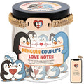 60 Love Notes For Him Her, Penguin Couple's Love Notes, Anniversary Card Long Distance Relationship Gifts For Boyfriend Girlfriend