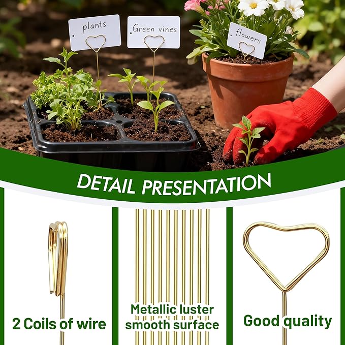 Garden Markers for Plants Outdoor - 20 Pcs 12" Metal Plant Tag Holders for Multiple-use with 40 Pcs Reusable Waterproof Labels & Marker Kit