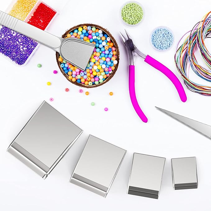 Honoson 5 Pieces Craft Jewelry Bead Diamond Scoop Set Jewelry Shovel Set Diamond Tweezer Beads Scoop and Mini Shovel Handy for Pearls Gemstones Pick up Sorting Tools Supplies