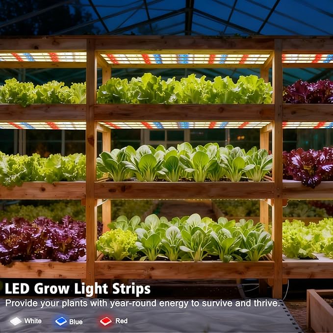 DBFAIRY Grow Strip Lights for Indoor Plants,Waterproof LED Full Spectrum Plant Grow Light Strip Plug-in Grow Tape Light with Timer Dimmable for Greenhouse Seed Starting (3.28FT/ 120 LED)
