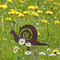 Snails Garden Stake Rustic Rusty Snail Country Weathered Iron Lawn Ornament Farm Yard Outdoor Decor,Purple Copper