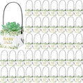 Soaoo 60 Pcs Succulent Baby Shower Favors Bulk Grow Succulents Wrap Bags with Handles Baby in Bloom Plants Paper Pots Gift Boxes Decorations Supplies Plants not Included Fits 2 Inch Pots(Eucalyptus)