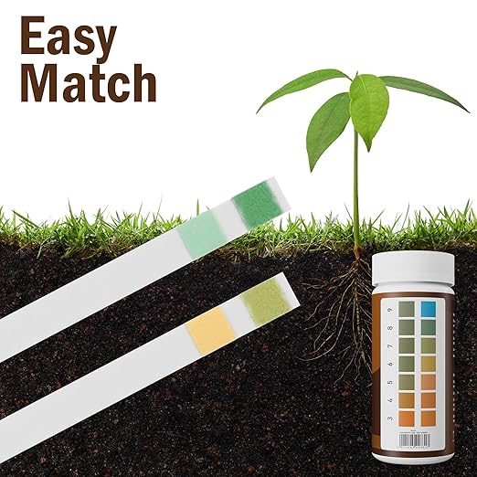 Premium Soil Testing Kit – 100 Soil pH Test Strips (3-9 Range) Quick & Accurate pH Testing for Garden, Lawn & Plants | Easy-to-Use pH Soil Tester Strips for Healthy Soil & Optimal Growth