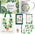 Pickmesh Plant Lover Gift Set for Women, 8 Pcs for Mom, Gardening Gifts for Mom Grandma, Includes Tote Bag, Mug, Notebook, Socks, Keychain & More, Birthday Gift for Women Plant Lover
