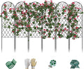 Garden Trellis for Climbing Plants, 6 Pack 75.6"Wx 64.6"H Rustproof Flower Trellis with Black Coating, Outdoor Climbing Rose Trellis Cucumbers Support for Courtyards Lawns (Diamond-shaped grid, 6 Pcs)