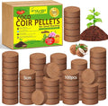 Legigo 100 Pcs 50mm Coco Coir Pellets Seed Starter Soil Mix- Organic Coconut Coir Potting Soil Pods for Seedling, Coco Peat Soil Discs for Indoor & Outdoor Plants Bonsai Herbs Vegetables and Flowers