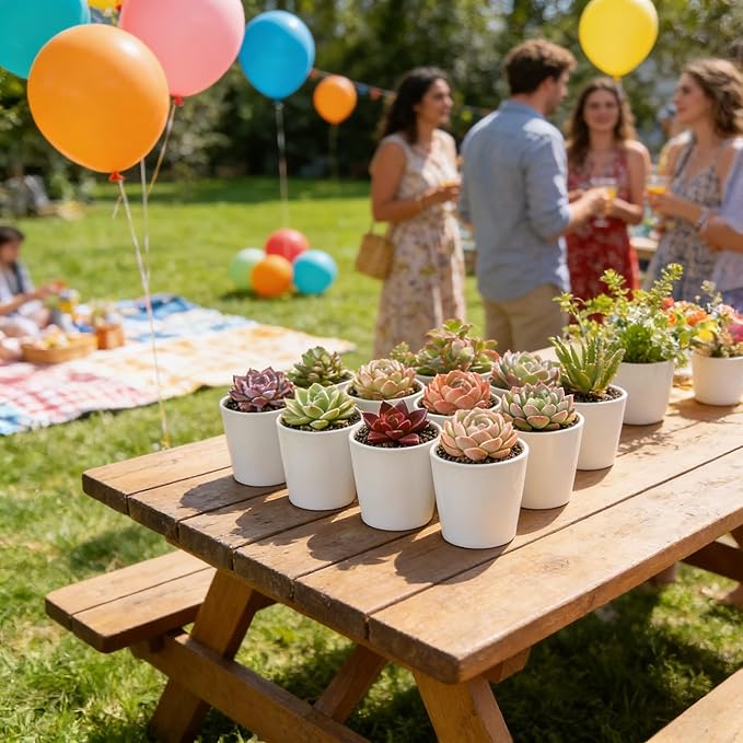 24 Pack Succulents Plants Live, Assorted Mini Succulents Bundle, Easy Care Bare Root Succulent Plants for Indoor Outdoor Decor, Home Office Desk, Terrarium DIY, Gift for Plant Lovers