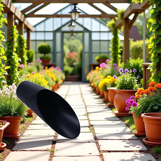 Black Bonsai Soil Scoops,Plastic Garden Soil Scoops,Colorful Gardening Tools Potting Scoopers Bucket Shovel for Flower Planting Bonsai Potting Garden Soil