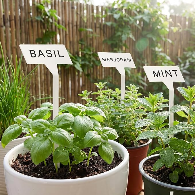 KINGLAKE GARDEN Outdoor Plastic Plant Labels 50 Pack 11.8 inch Outdoor Waterproof Sturdy Nursery Garden Markers, Plant Markers for Herbs, Flowers, Vegetable, Plant (50 Pack)