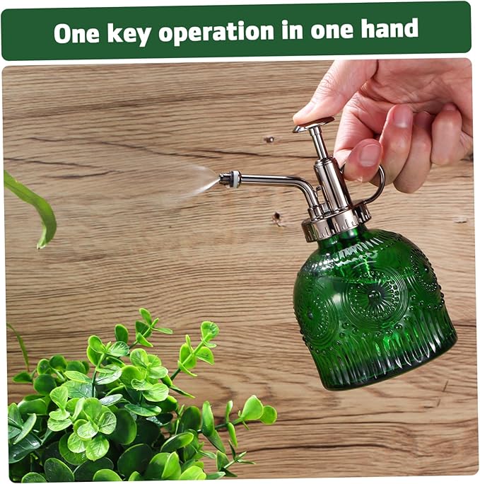 POPETPOP Glass Plant Mister Spray Bottle Watering Bottle for Indoor Plants Elegant Vintage Style