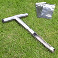 Soil Probe 12 Inch with 2 Bags, Soil Sample Probe for Lawn House Plants, T-Handle Soil Sampler Probe Rod Tool Set, Stainless Steel Soil Test Kits Tool for Soil Sampling