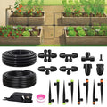 RAINPOINT Drip Irrigation System, Quick-Connect Garden Watering System Kit with Adjustable Emitters for Greenhouse, Garden Grid, Raised Bed, Potted Plants (15 ft Main Tubing + 25 ft Irrigation Tubing)