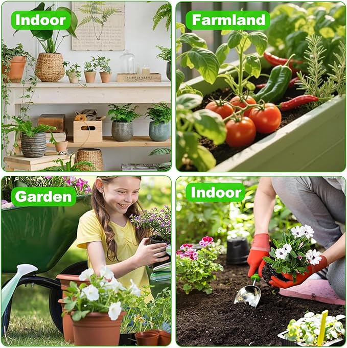 Soil Hygrometer Meter for Plants, Gardening Tool - Included 200+ Plants Care Guide, 100 pH Test Strips & Sample Tube, Soil Moisture Sensor for Indoor & Outdoor Use, No Battery Needed (White)