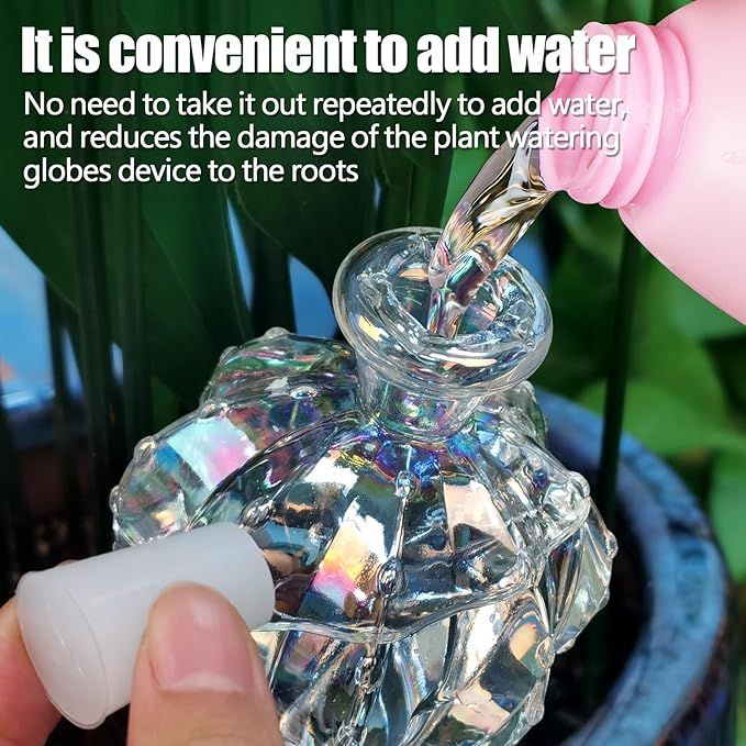 KGCCIZI Self Watering Planter Insert. Plant Watering Devices. Plant Watering Bulbs. 4-PCS Plant Watering Globes. Rainbow Colors Cactus Shape Self Watering Globes Medium Size. Plant Lover Gifts