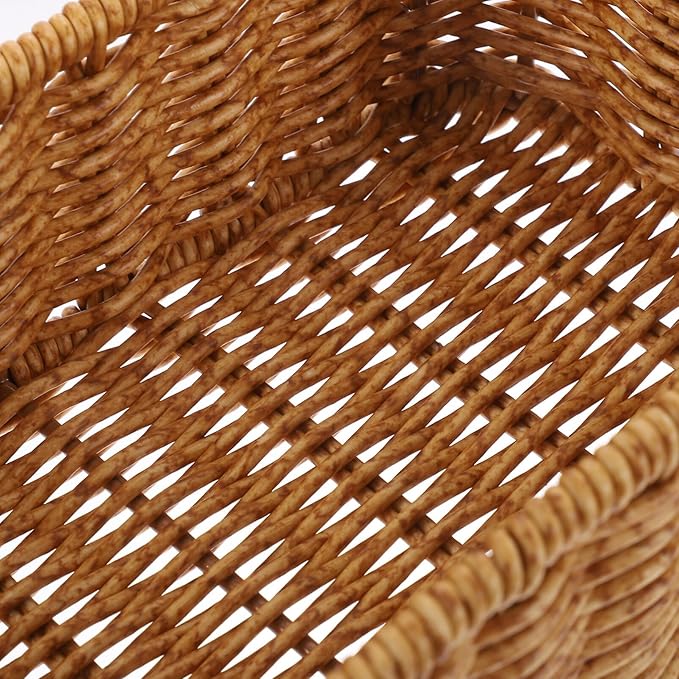 Alipis Wicker Storage Baskets Wicker Planter Basket Seagrass Baskets Basket with Handle Tissue Baskets Candy Storage Bins Bread Shopping Imitation Rattan Napkin Holder