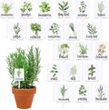 FYSUIMU 20Pcs Acrylic Plant Label Signs 20 Styles Garden Herb Markers Plant Stake Tags White Waterproof Tags with Herb Names for Nursery Indoor Outdoor Garden Decor