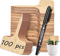 Homenote Plant Labels 100Pcs,Bamboo,Plant Tags for Seedling,T-Type Tags for Plants,Outdoor Garden Markers,Vegetable Seedling(2.36" x 4“)