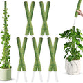 DUSPRO Bulk Pack 10Pcs 22'' Green Stackable Mesh Moss Pole for Plants, Extendable Plant Pole, Natural Forest Moss Pole Monstera Plant Support, Moss Stick for Climbing Plants, Indoor Plant Stakes