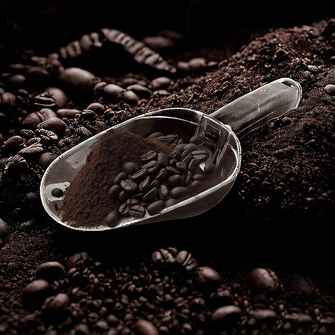 3PCS Clear Plastic Ice Scoop, 12 ounces Alec Ice Scoop, Kitchen Scoop for Ice Bucket Ice, Popcorn, Coffee Beans, Flour (12 oz.)