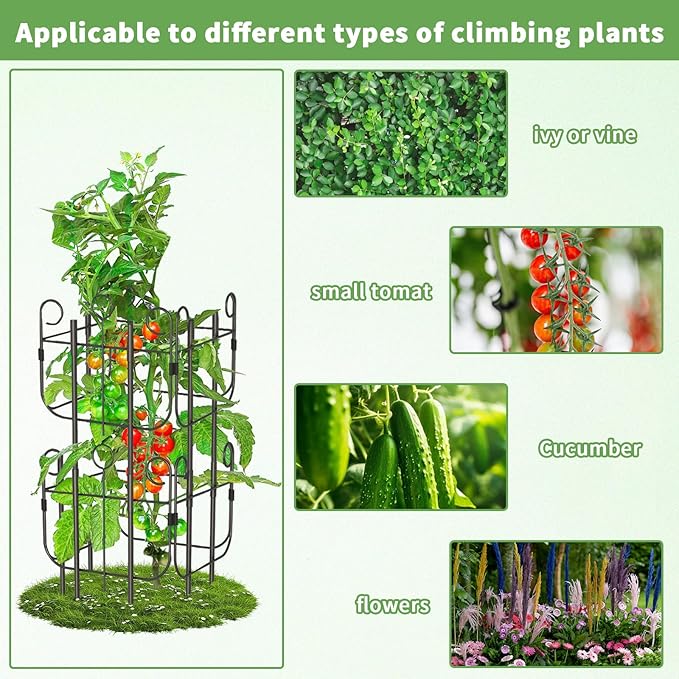8 Pack Trellis for Climbing Plants Indoor, Expandable Heavy-Duty Metal Trellis for Potted Plants Outdoor, Flowers Vine Ivy, Sturdy Houseplant Pothos Plant Climber Support
