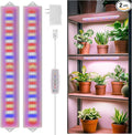 LED Grow Light Strip, 20W Full Spectrum Plant Lights With Red Blue White LEDs, 210 LEDs Grow Light Strips for Indoor Plants with 4/8/12/16H Auto Timer,3 Switch Modes, 5 Dimming Levels,2 Pack.