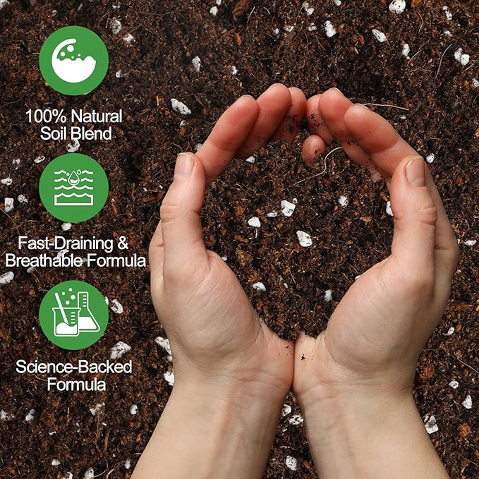 Organic Seed Starter Soil and Potting Mix 10qt，100% Natural,Promotes Rapid Rooting & Germination