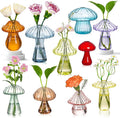 Plant Propagation Station, Set of 10 Colored Mushroom Vase, Glass Propagation Stations, Mini Terrarium for Plants, Unique Small Propagation Planter Cute Mushroom Decor Gifts for Women (10Pcs Colorful)