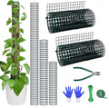 Moss Pole DIY Kit, 6.6/13.2/26.4ft Metal Moss Pole for Plants Monstera, 2Pcs 8.3in×3.3ft Steel Mesh with Plier, Cable Zip Ties, Sphagnum Moss Pole (6.6ft Wire Mesh with Plier)