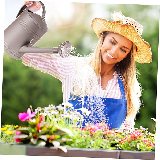Generic Long Spout Watering Can Large Capacity Plastic Pot for Indoor Outdoor Plants Ergonomic Handle Energy-Saving Garden Tool for Home Use