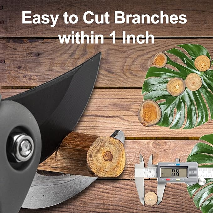 SZHLUX Pruning Shears, Premium SK5 Carbon Steel Blades Hand Pruner for Garden, Sharp Precision Pruning Scissors, 5/8’’ Plant Clippers， Tree Trimmers