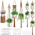 SFENNGPET Macrame Plant Hangers, 6Pack Hanging Planters for Indoor Plants w/ 6 Set Hangers Kit Handmade Macromay Plant Hangers Indoor Flower Pots Holder Stand for Boho Home Décor (POTS NOT Included)