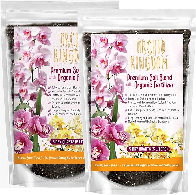 GARDENWISE Orchid Potting Mix – Orchid Bark, Sphagnum Moss, Tree Fern & Perlite for Repotting Phalaenopsis Orchids, Indoor Plants, Orchid Soil Medium – Sustrato para Orquídeas (10 Quart)