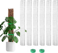 Bluepro 24 Inch 6 Pcs Plastic Moss Pole for Plants Monstera, 6×24'' Plant Poles for Climbing Plants, Plant Support for Indoor Plants Work with Sphagnum Moss