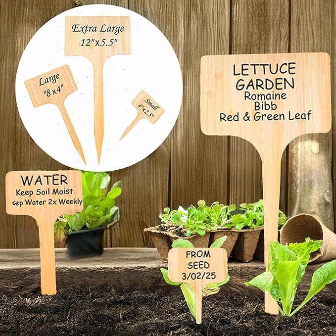 10 Pack 8 Inch Large Garden Markers – Plant Labels, Plant Name Tags – Easy to See & Read