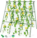 Miory Cucumber Trellis, 48"x48" A-Frame Trellis for Raised Bed, Garden Trellis for Climbing Plants Outdoor, Plant Support for Vegetables Vines