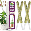 DUSPRO 4 Pack 22" White Stackable Mesh Moss Pole for Plants – Extendable Up to 71", Natural Forest Moss Pole Monstera Plant Support, Moss Stick for Climbing Plants, Indoor Plant Stakes Accessories