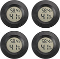 Mini Hygrometer Digital Thermometer Humidity Meter Hygrometer Thermometers Indoor/Outdoor Humidity Monitor Reptile Thermometer for Greenhouse Garden Cellar Fahrenheit(℉)/ Celsius(℃) 4 Pack