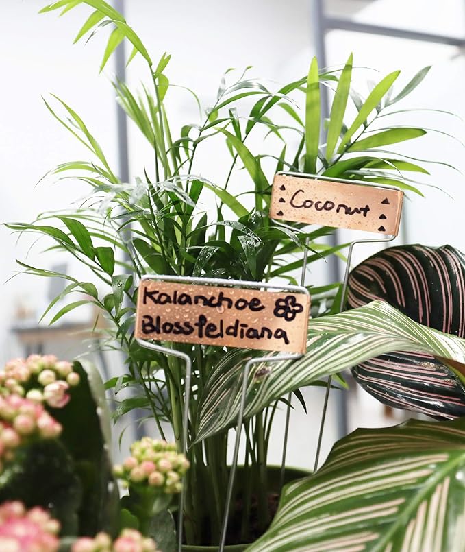 30 Copper Garden Plant Tags Planting Labels Reusable Gardening Markers with 2 Marker Pens for Patio Vegetable Herbs Flowers Nursery Seeding 10.8''