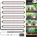 Wolezek Grow Light Strips for Indoor Plants, 630 LEDs Full Spectrum Plant Light for Indoor Growing with 6/12/16H Auto Timer, Grow Lamp Bar for Seedling Succulent, 13.8 Inches, 6 Pack