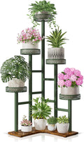 Plant Stand 6 Tier Indoor Metal Wood Flower Shelf for Indoor Outdoor Corner Tall Flower Holders for Garden Balcony Living Room Bedroom